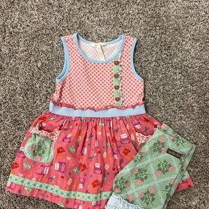 Matilda Jane Kids Gingham and Floral Matching Set